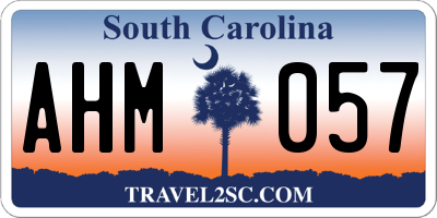 SC license plate AHM057