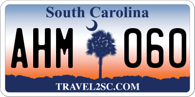 SC license plate AHM060
