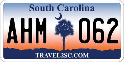 SC license plate AHM062