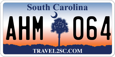 SC license plate AHM064