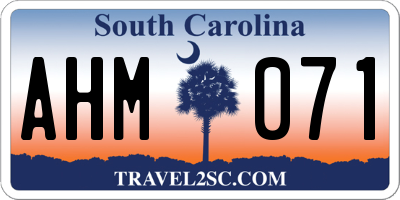 SC license plate AHM071