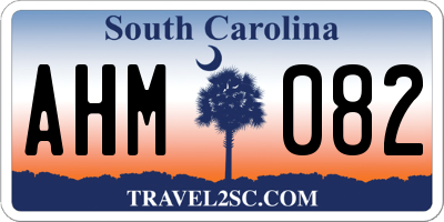 SC license plate AHM082