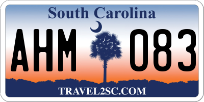 SC license plate AHM083