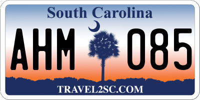 SC license plate AHM085