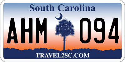 SC license plate AHM094