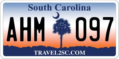 SC license plate AHM097