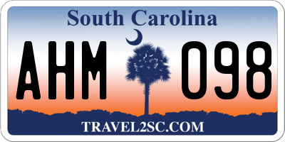 SC license plate AHM098
