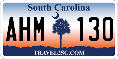 SC license plate AHM130