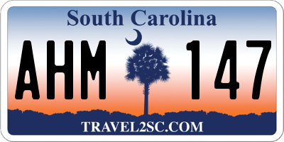 SC license plate AHM147