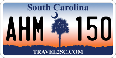 SC license plate AHM150
