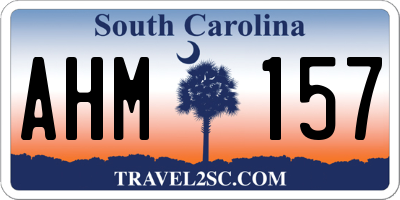 SC license plate AHM157