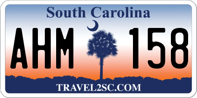 SC license plate AHM158
