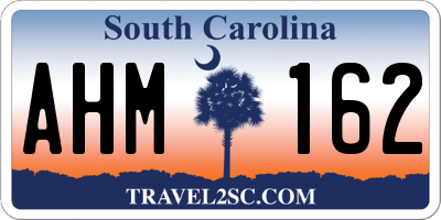 SC license plate AHM162