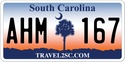 SC license plate AHM167