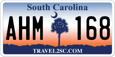 SC license plate AHM168