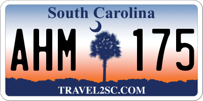 SC license plate AHM175