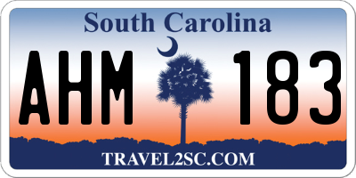 SC license plate AHM183