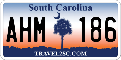 SC license plate AHM186