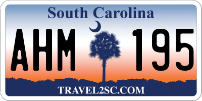 SC license plate AHM195