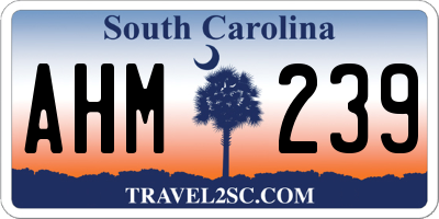 SC license plate AHM239