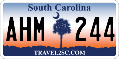 SC license plate AHM244