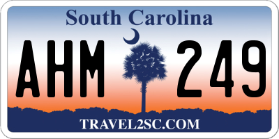 SC license plate AHM249