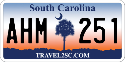 SC license plate AHM251