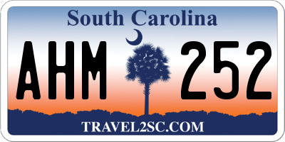 SC license plate AHM252