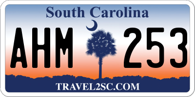 SC license plate AHM253