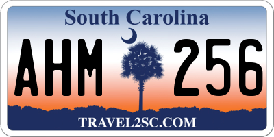 SC license plate AHM256