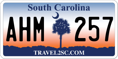 SC license plate AHM257