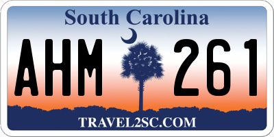 SC license plate AHM261