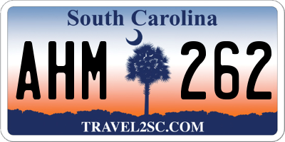 SC license plate AHM262