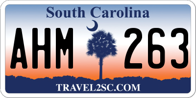 SC license plate AHM263