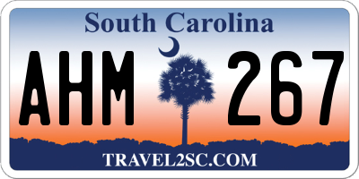 SC license plate AHM267