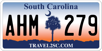 SC license plate AHM279