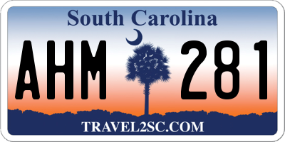 SC license plate AHM281