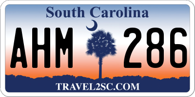 SC license plate AHM286