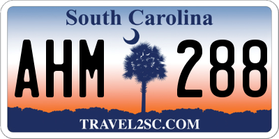 SC license plate AHM288