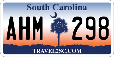 SC license plate AHM298