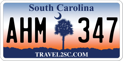 SC license plate AHM347