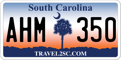 SC license plate AHM350