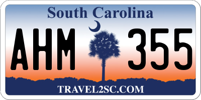 SC license plate AHM355
