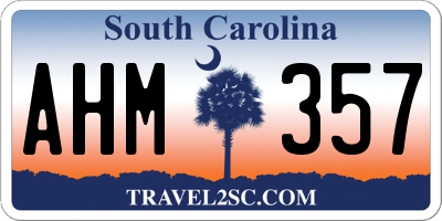 SC license plate AHM357