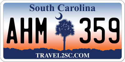 SC license plate AHM359
