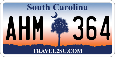 SC license plate AHM364
