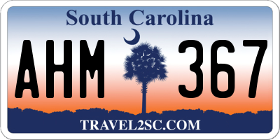 SC license plate AHM367