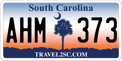 SC license plate AHM373
