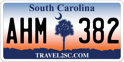 SC license plate AHM382