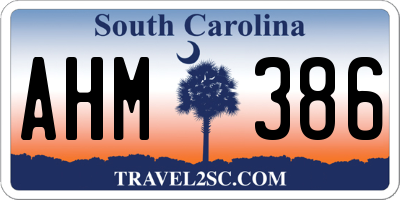 SC license plate AHM386